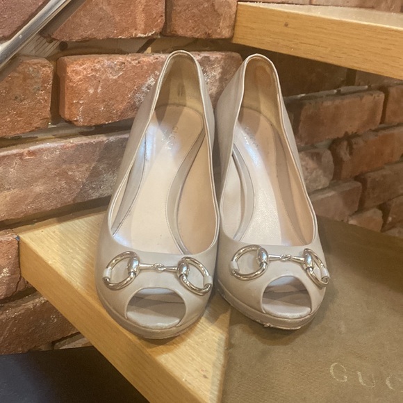 Gucci woman’s nappa charlotte porridge high heels - Picture 5 of 15